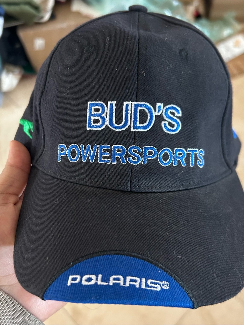 Bud's Powersports racing Black & Blue Polaris Branded Cap #96
